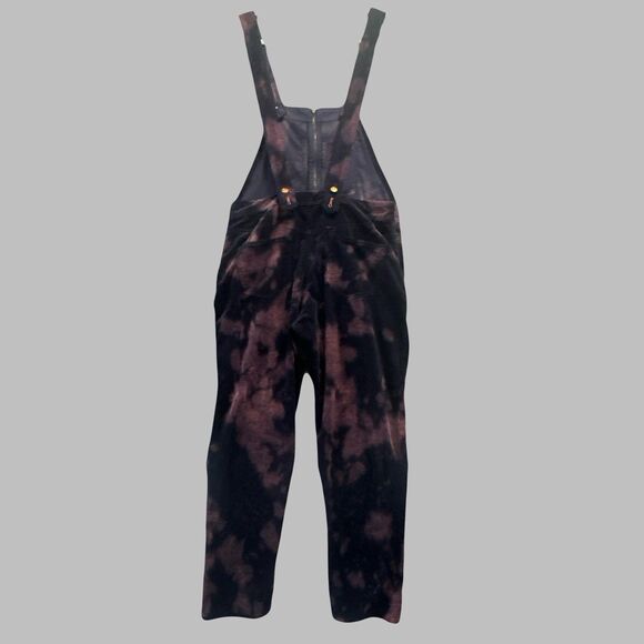 Anthropologie PILCRO Slim Corduroy Overalls Size 29 Purple Tie Dye Jumpsuit - Picture 6 of 16